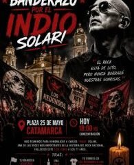 Catamarca homenajea al Indio Solari: convocan a un banderazo en Plaza 25 de Mayo