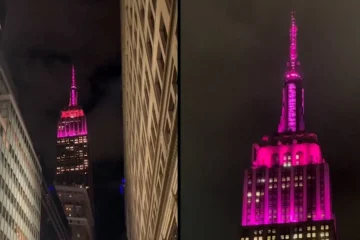 Homenaje rosa a Dolly Parton en uno de los edificios más emblemáticos de Nueva York